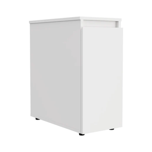 Homeroots 24" White One Drawer Bathroom Storage Cabinet   473308