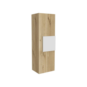 HomeRoots Light Oak Vertical Hanging Cabinet - Stylish, Moisture-Resistant Storage for Modern Bathrooms & More 473309