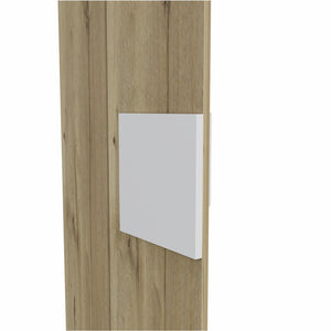 HomeRoots Light Oak Vertical Hanging Cabinet - Stylish, Moisture-Resistant Storage for Modern Bathrooms & More 473309