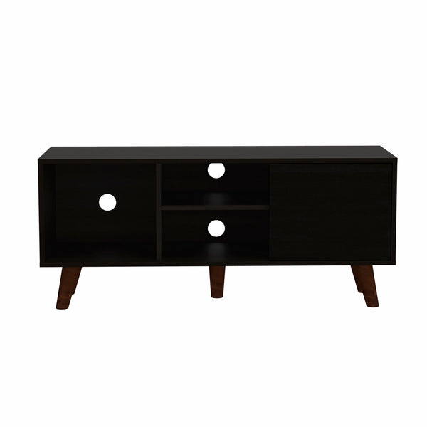 Homeroots 45" Black Open Shelving Tv Stand  Manufactured Wood 473312