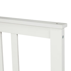 Homeroots White Wood Twin Bed Frame  Manufactured Wood 473485