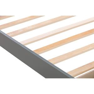 Homeroots Gray Wood Twin Bed Frame  Manufactured Wood 473490