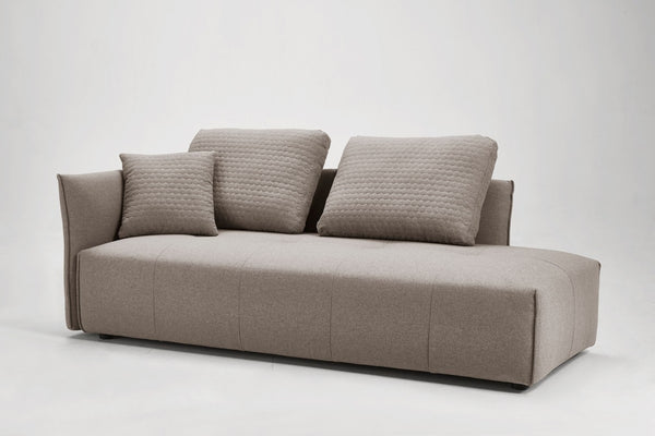 HomeRoots Light Gray Modular L-Shaped Sectional Sofa with Chaise, Sleeper Functionality & Toss Pillows Included 473568