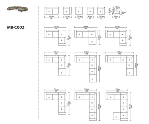 Homeroots Designer Contemporary Tan Fabric U Shaped Sectional Sofa   473571