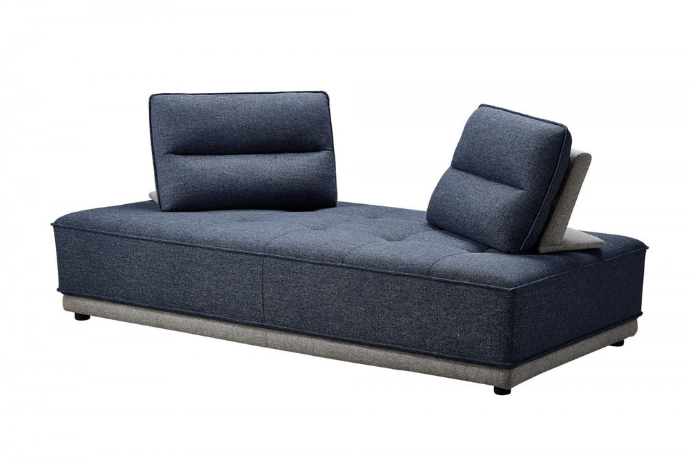 Homeroots Blue And Gray Ultimate Lounger Modular Sectional Sofa   473576