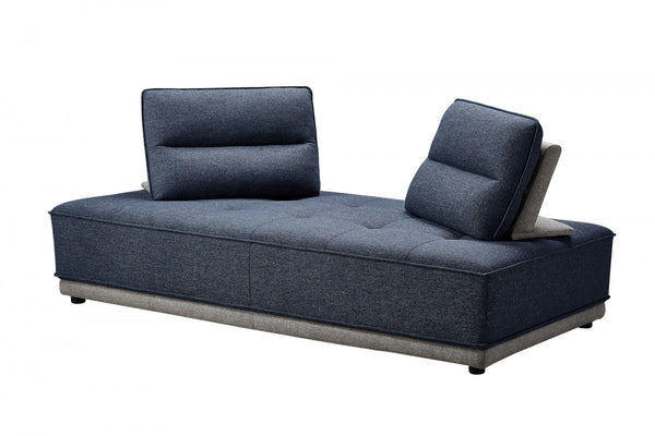 Homeroots Blue And Gray Ultimate Lounger Modular Sectional Sofa   473576