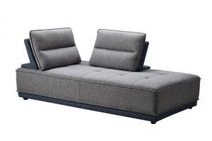 Homeroots Blue And Gray Ultimate Lounger Modular Sectional Sofa   473576
