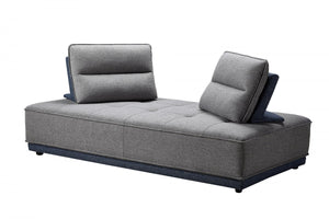 Homeroots Blue And Gray Ultimate Lounger Modular Sectional Sofa   473576