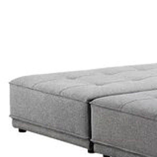 HomeRoots Gray Contemporary L-Shaped Two-Piece Sofa & Chaise - Durable Polyester, Plush Comfort, Modular Design 473577
