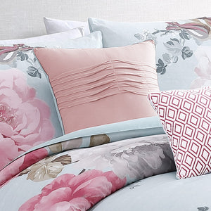 English Elm Ridgely Blush 7-Piece Queen Comforter Set - Soft Floral Design, Cotton & Polyester Blend For Comfort B340P341959-GIGA