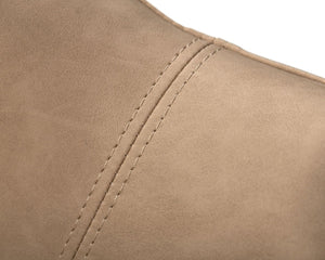 Homeroots Industrial Taupe Faux Leather And Black Accent Chair   473601