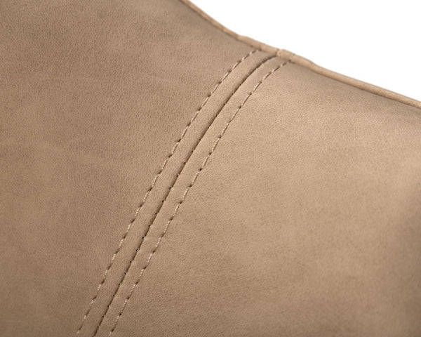 Homeroots Industrial Taupe Faux Leather And Black Accent Chair   473601