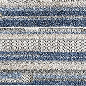 HomeRoots 5' Refreshing Blue Abstract Area Rug - Stain Resistant, Durable & Versatile for Indoor and Outdoor Spaces 5' X 7' Rectangle 473661