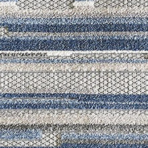 HomeRoots 5' Refreshing Blue Abstract Area Rug - Stain Resistant, Durable & Versatile for Indoor and Outdoor Spaces 8' X 10' Rectangle 473664