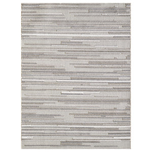Homeroots 7' X 9' Gray Abstract Stain Resistant Indoor Outdoor Area Rug  Uv,Treated Polypropylene 473686