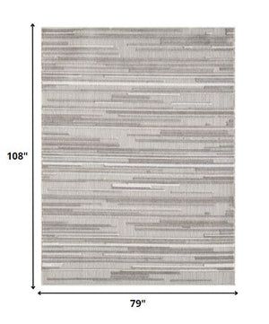 Homeroots 7' X 9' Gray Abstract Stain Resistant Indoor Outdoor Area Rug  Uv,Treated Polypropylene 473686