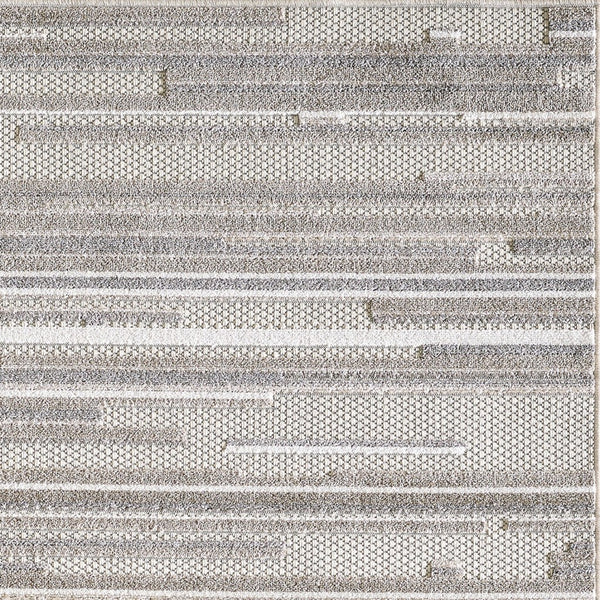 Homeroots 7' X 9' Gray Abstract Stain Resistant Indoor Outdoor Area Rug  Uv,Treated Polypropylene 473686