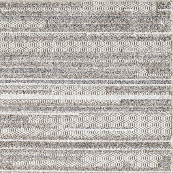 HomeRoots 5' Gray Abstract Area Rug – Stain Resistant, Durable Design for Indoor & Outdoor Living Spaces 8' X 10' Rectangle 473688