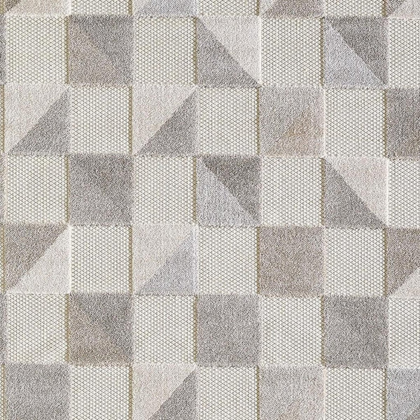 HomeRoots 5' Gray Geometric Area Rug - Stain Resistant, Durable, Versatile for Indoor & Outdoor Living Spaces 5' X 7' Rectangle 473697