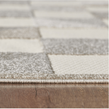 Homeroots 8' X 10' Gray Geometric Stain Resistant Indoor Outdoor Area Rug  Uv,Treated Polypropylene 473700