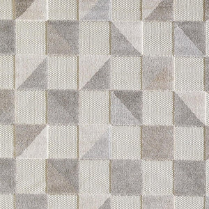 HomeRoots 5' Gray Geometric Area Rug - Stain Resistant, Durable, Versatile for Indoor & Outdoor Living Spaces 8' X 10' Rectangle 473700