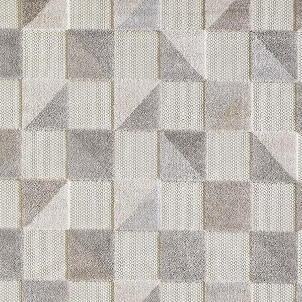 HomeRoots 5' Gray Geometric Area Rug - Stain Resistant, Durable, Versatile for Indoor & Outdoor Living Spaces 8' X 10' Rectangle 473700
