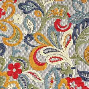 HomeRoots 5’ Multi Jacobean Floral Area Rug – Vibrant, Durable Design for Indoor and Outdoor Spaces 5' X 7' Rectangle 473709
