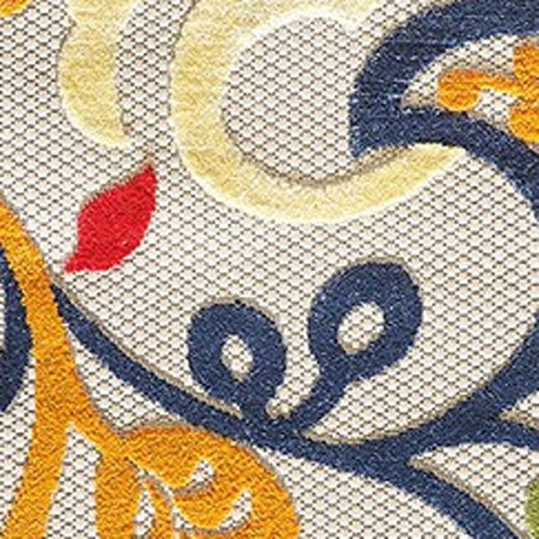 HomeRoots 5’ Multi Jacobean Floral Area Rug – Vibrant, Durable Design for Indoor and Outdoor Spaces 8' Round Round 473711