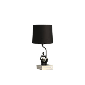 Homeroots 21" Black Table Lamp With Black Globe Shade  Polyresin 473739