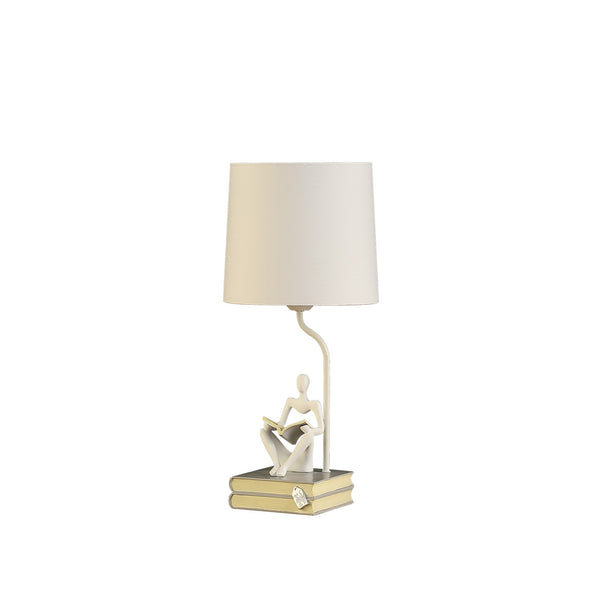 Homeroots 21" White Table Lamp With White Globe Shade White Polyresin 473740