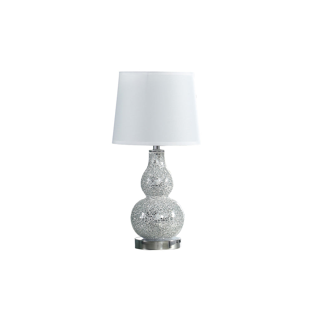 Homeroots 20" White Table Lamp With White Globe Shade  Polyresin 473741