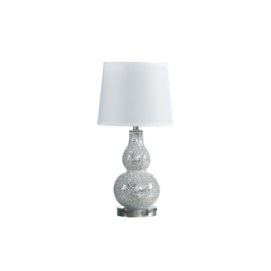 Homeroots 20" White Table Lamp With White Globe Shade  Polyresin 473741