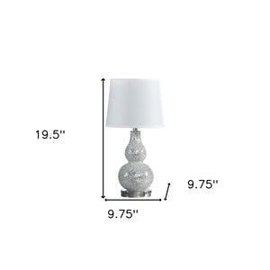 Homeroots 20" White Table Lamp With White Globe Shade  Polyresin 473741