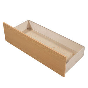 Homeroots Natural Wood Twin Four Poster Bed Frame  Manufactured Wood 473768