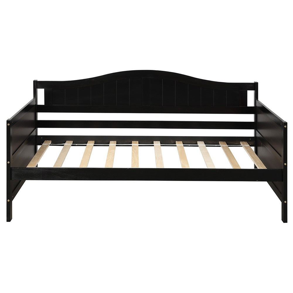 Homeroots Espresso Wood Twin Bed Frame  Manufactured Wood 473800