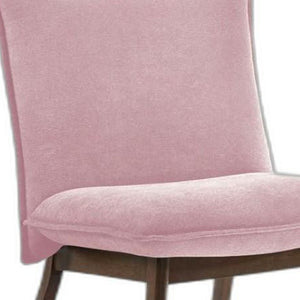 Homeroots 31" Plush Pink Low Profile Armless Accent Chair   473827