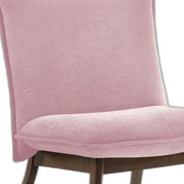 Homeroots 31" Plush Pink Low Profile Armless Accent Chair   473827