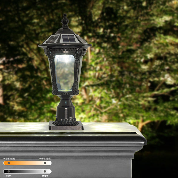 English Elm Retro Solar Lights Dimmable LED Outdoor Garden Lamp, Solar-Powered Auto On/Off, Weatherproof Charm W2312P368731