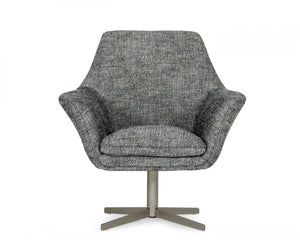 Homeroots Industrial Dark Grey Chair With Metal Swivel   473834
