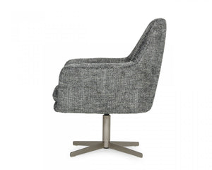 Homeroots Industrial Dark Grey Chair With Metal Swivel   473834