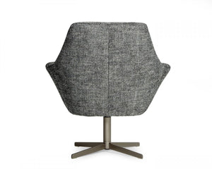 Homeroots Industrial Dark Grey Chair With Metal Swivel   473834