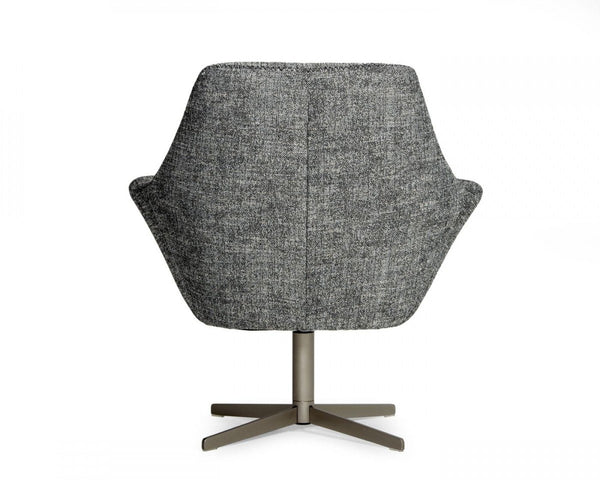 Homeroots Industrial Dark Grey Chair With Metal Swivel   473834