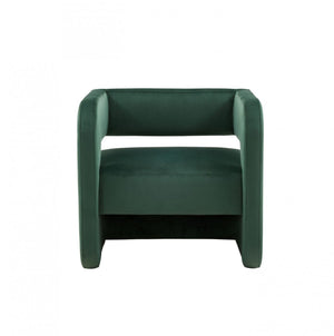 Homeroots Modern Green Velvet U Shaped Chair   473835