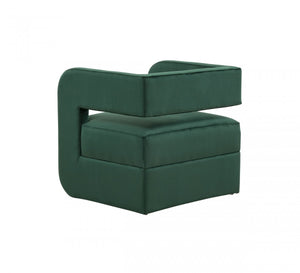 Homeroots Modern Green Velvet U Shaped Chair   473835