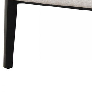 Homeroots White Faux Leather Wingback Accent Chair   473842