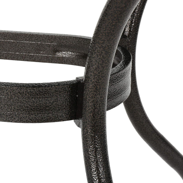 English Elm Christopher Knight Home® - Ravenna Bronze 6-Person Cast Aluminum Patio Dining Set with Floral Lattice Table, Rust-Resistant 54589.00BZE-6_57704.00