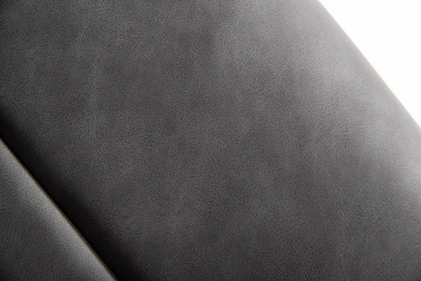 Homeroots Set Of Two 30" Gray And Black Faux Leather And Steel Bar Height Bar Chairs   473869