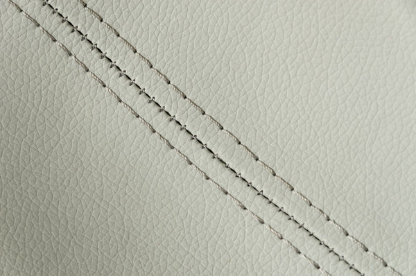 Homeroots 29" Light Gray And Silver Faux Leather And Stainless Steel Swivel Low Back Bar Height Bar Chair   473873