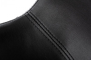 Homeroots 30" Black And Silver Stainless Steel Swivel Low Back Bar Height Bar Chair   473900