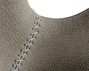 Homeroots 31" Gray And Black Faux Leather And Stainless Steel Swivel Low Back Bar Height Bar Chair   473902